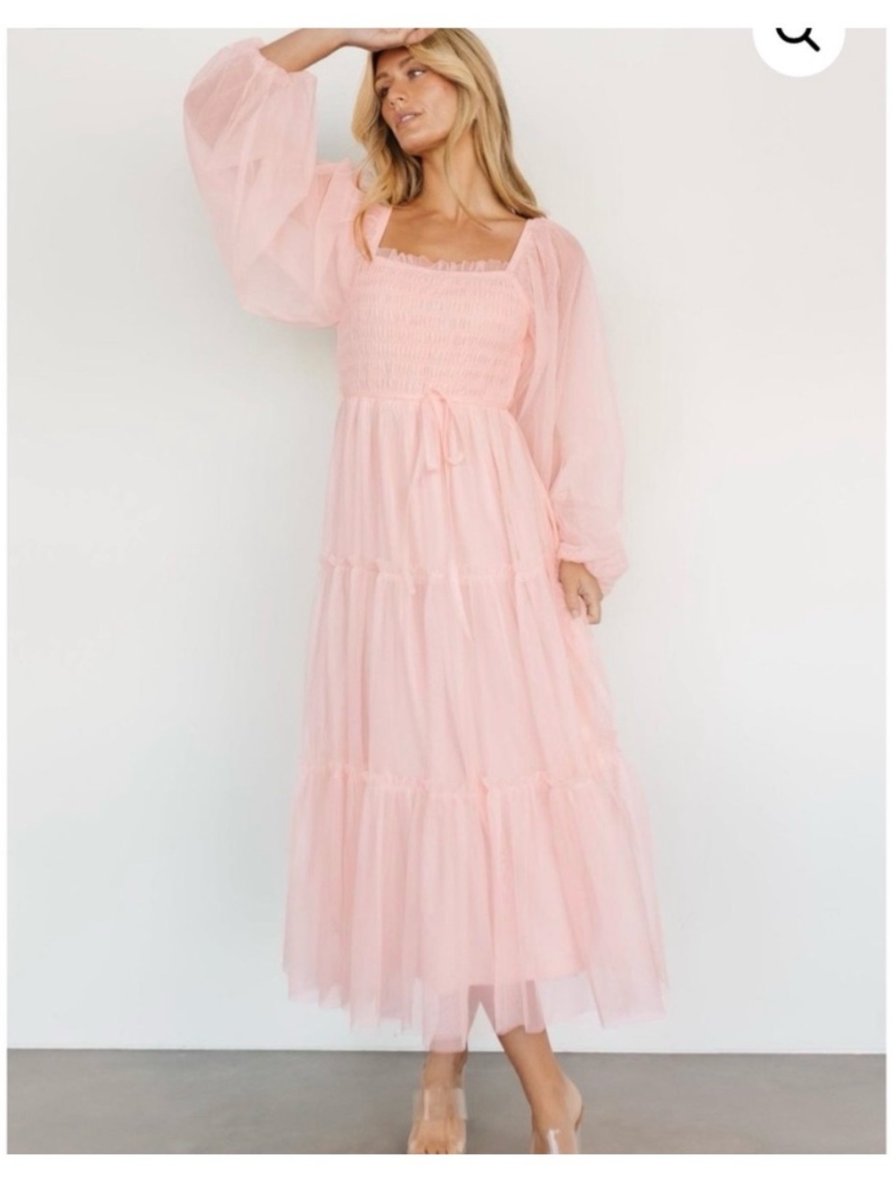 Baltic Born Katrina Tulle Maxi Dress in Blush